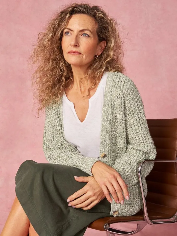 Women KNITWEAR White Stuff SESSI CARDI Dusty Green Women KNITWEAR White Stuff SESSI CARDI Dusty Green