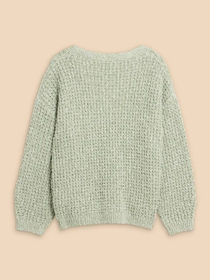 Women KNITWEAR White Stuff SESSI CARDI Dusty Green Women KNITWEAR White Stuff SESSI CARDI Dusty Green