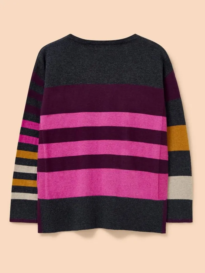 Women KNITWEAR White Stuff URBAN COLOURBLOCK JUMPER Grey Multi