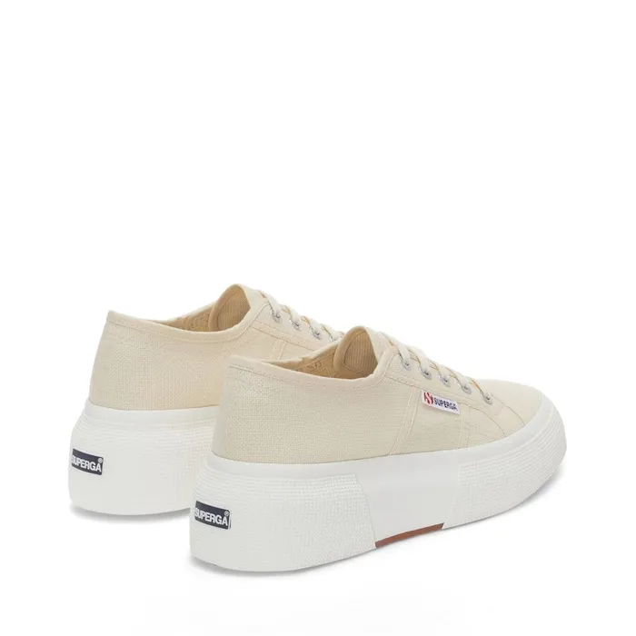 Women Lady Shoes Woman 2287 BUBBLE Wedge BEIGE LT EGGSHELLF AVORIO Superga Platform