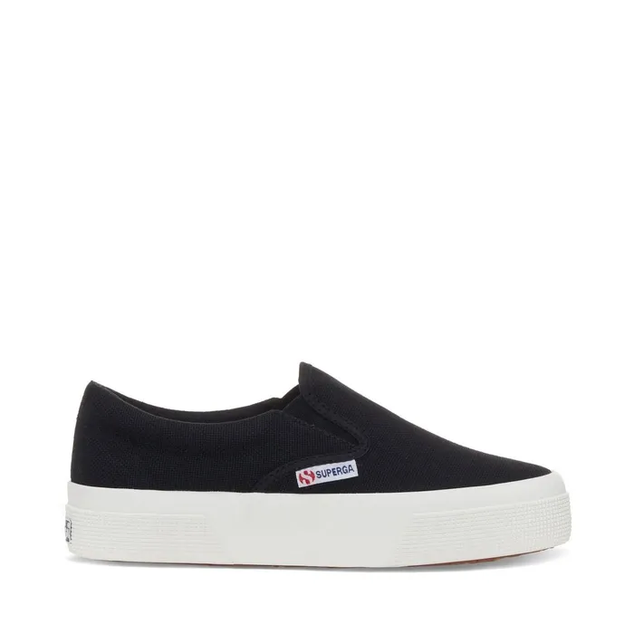 Women Lady Shoes Woman 2740 PLATFORM SLIPON Wedge BLACKF AVORIO Superga Platform