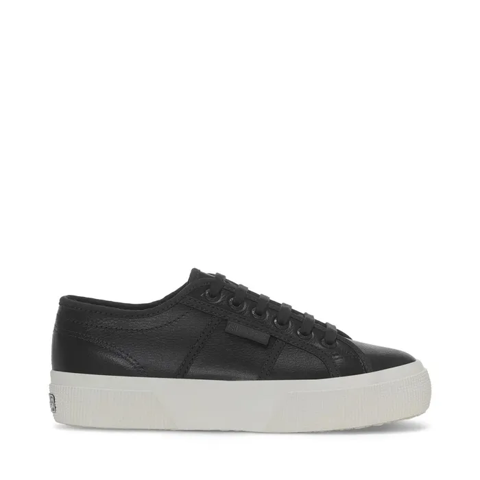Women Lady Shoes Woman 2740 PLATFORM TUMBLED LEATHER Wedge BLACK BRISTOLFAVORIO Superga Platform Women Lady Shoes Woman 2740 PLATFORM TUMBLED LEATHER Wedge BLACK BRISTOLFAVORIO Superga Platform