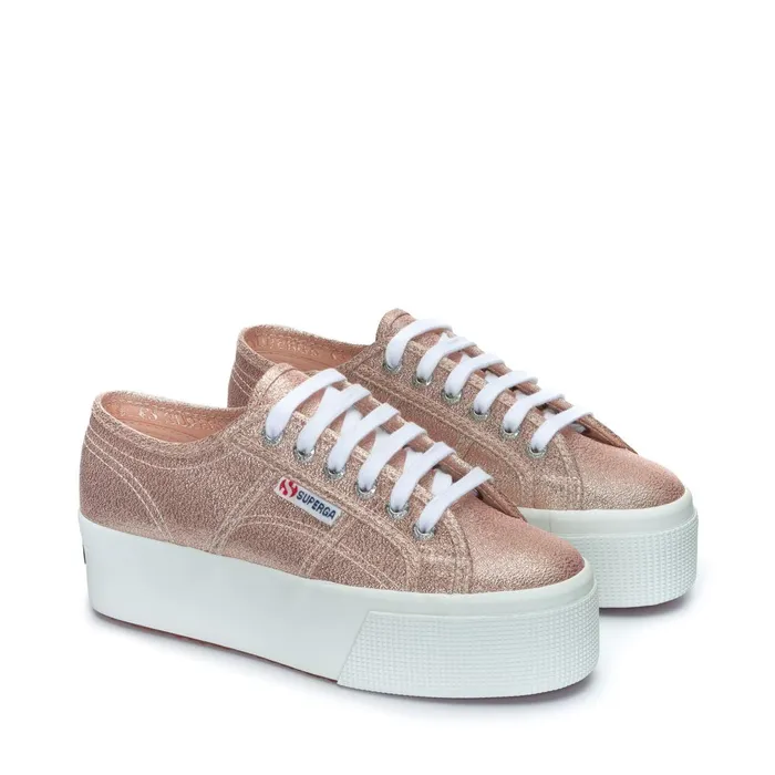 Women Lady Shoes Woman 2790 PLATFORM LAME Wedge ROSE PLATINUM Superga Platform