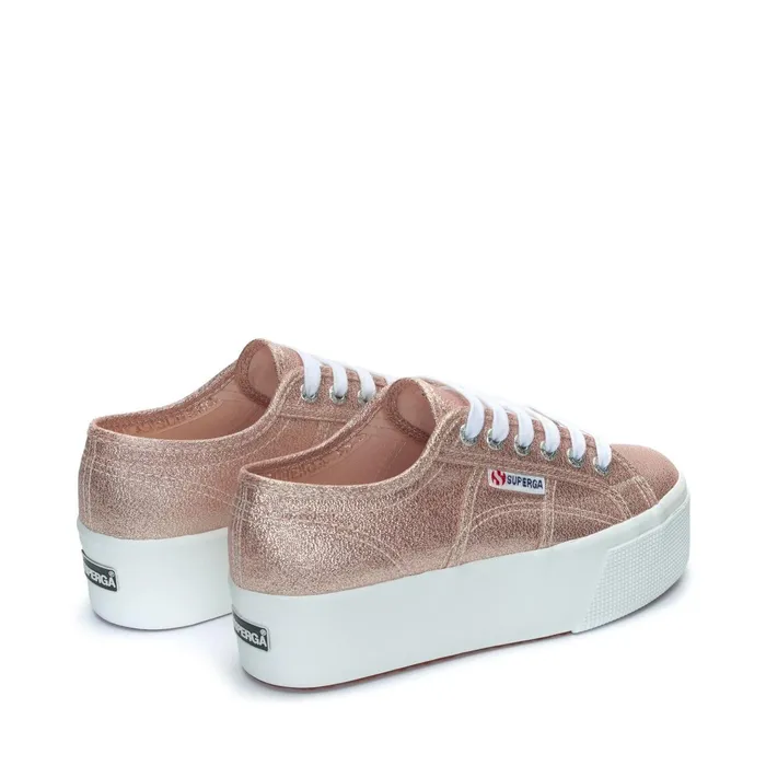 Women Lady Shoes Woman 2790 PLATFORM LAME Wedge ROSE PLATINUM Superga Platform