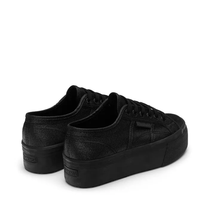 Women Lady Shoes Woman 2790 PLATFORM LAME Wedge TOTAL BLACK Superga Platform