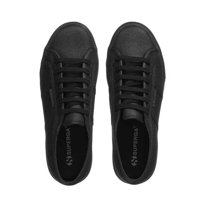 Women Lady Shoes Woman 2790 PLATFORM LAME Wedge TOTAL BLACK Superga Platform