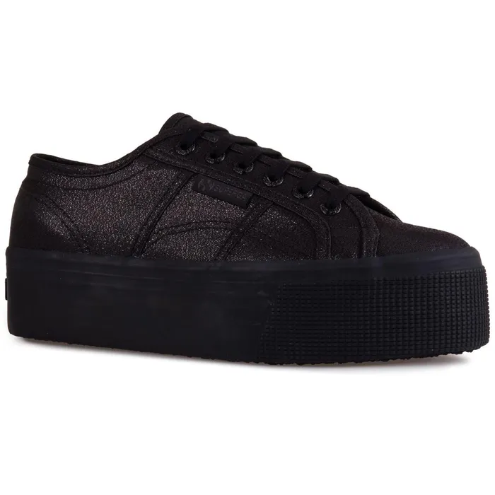 Women Lady Shoes Woman 2790 PLATFORM LAME Wedge TOTAL BLACK Superga Platform