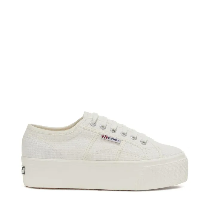 Women Lady Shoes Woman 2790 PLATFORM Wedge FULL WHITE AVORIO Superga Platform