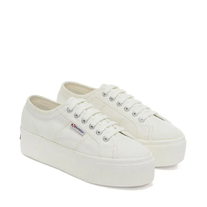 Women Lady Shoes Woman 2790 PLATFORM Wedge FULL WHITE AVORIO Superga Platform