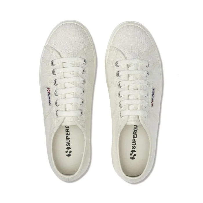 Women Lady Shoes Woman 2790 PLATFORM Wedge FULL WHITE AVORIO Superga Platform