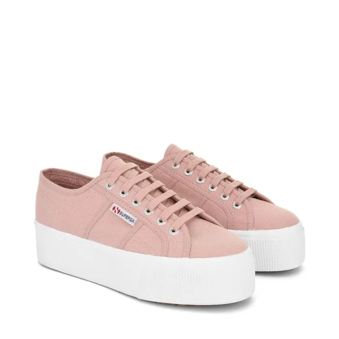 Women Lady Shoes Woman 2790 PLATFORM Wedge PINK SMOKE Superga Platform