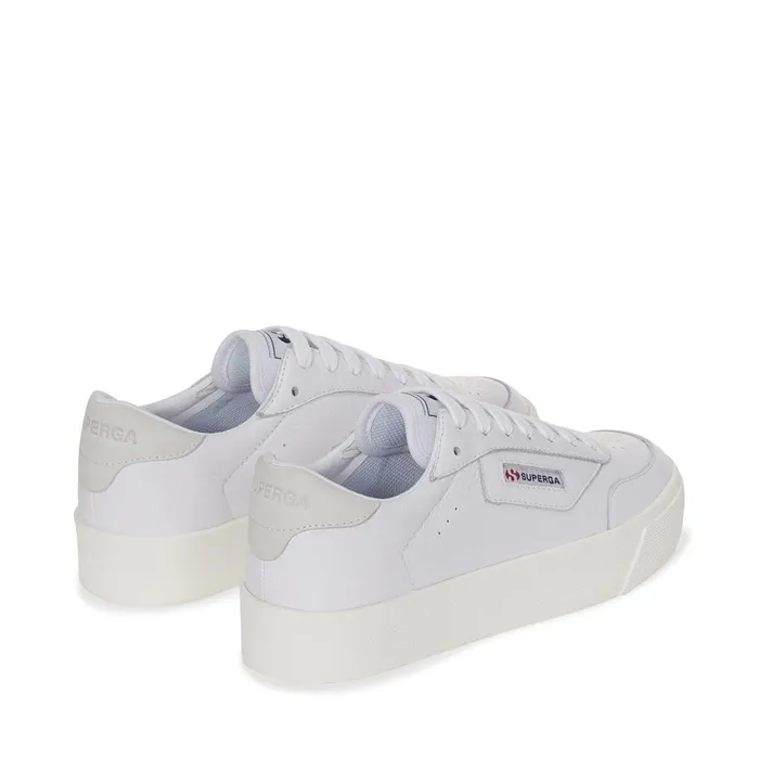 Women Lady Shoes Woman 3854 COURT PLATFORM Wedge WHITEFAVORIO Superga Platform