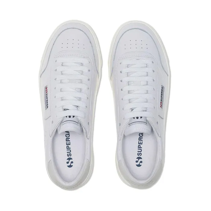 Women Lady Shoes Woman 3854 COURT PLATFORM Wedge WHITEFAVORIO Superga Platform