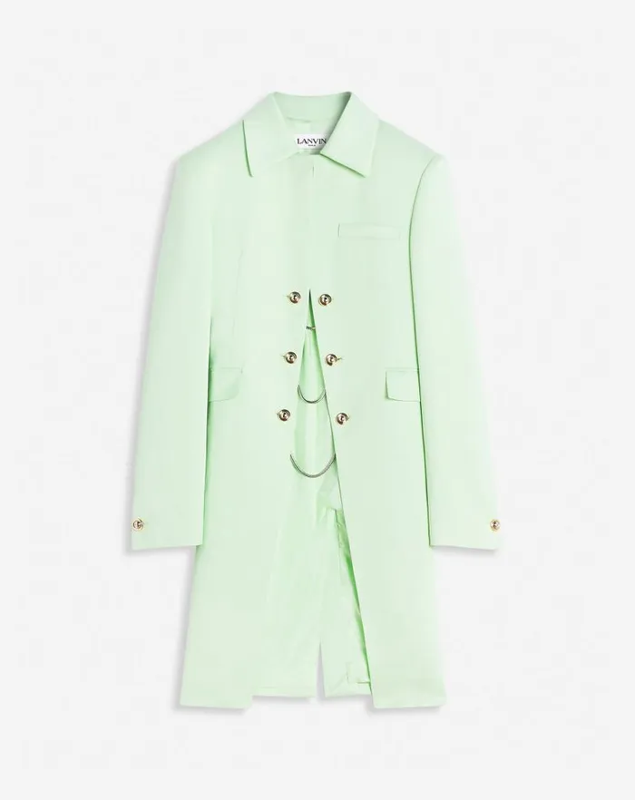 Women Lanvin Coats and Jackets Longsleeved Fitted Jacket Water Blue
