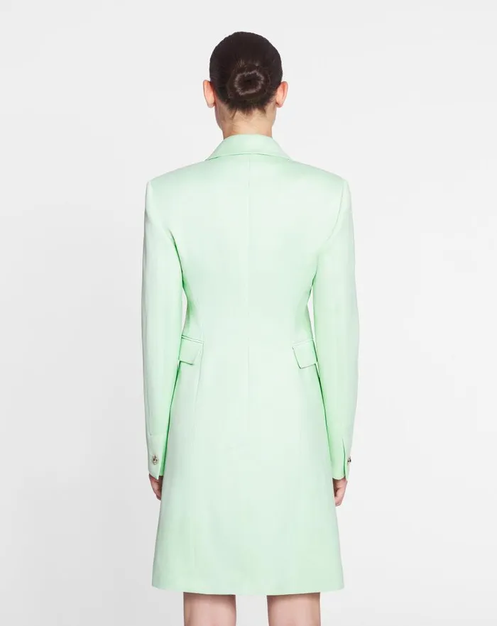 Women Lanvin Coats and Jackets Longsleeved Fitted Jacket Water Blue Women Lanvin Coats and Jackets Longsleeved Fitted Jacket Water Blue