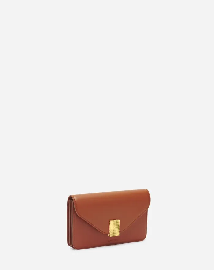 Women Lanvin Concerto Concerto Leather Wallet Tan
