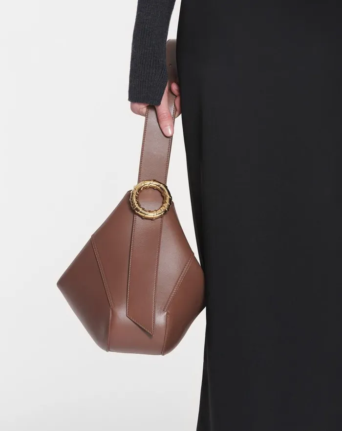 Women Lanvin Crossbody Bags and Shoulder Bags Leather Mlodie Hobo Bag Chestnut