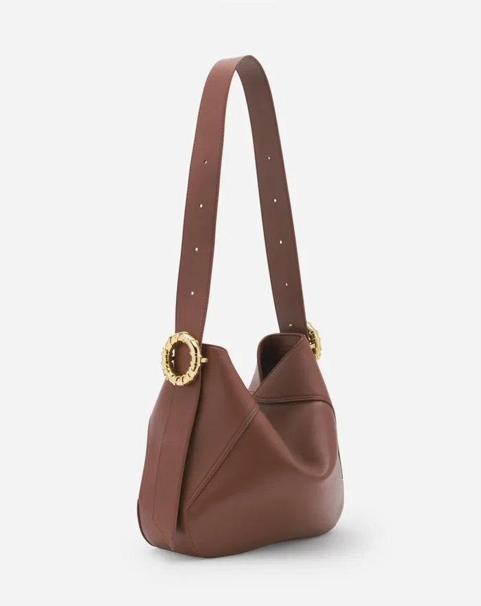 Women Lanvin Crossbody Bags and Shoulder Bags Leather Mlodie Hobo Bag Chestnut