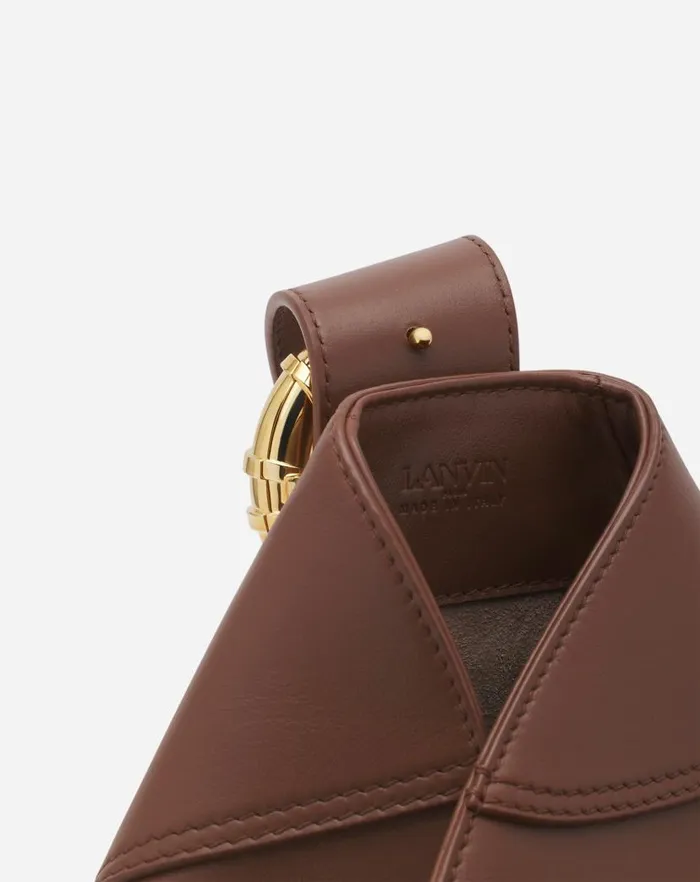 Women Lanvin Crossbody Bags and Shoulder Bags Leather Mlodie Hobo Bag Chestnut