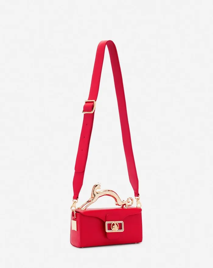Women Lanvin Crossbody Bags and Shoulder Bags Leather Nano Pencil Cat Bag Flame