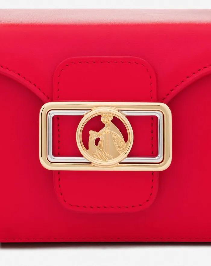 Women Lanvin Crossbody Bags and Shoulder Bags Leather Nano Pencil Cat Bag Flame