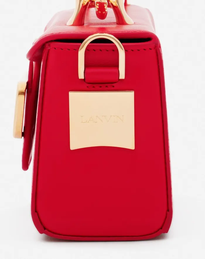 Women Lanvin Crossbody Bags and Shoulder Bags Leather Nano Pencil Cat Bag Flame