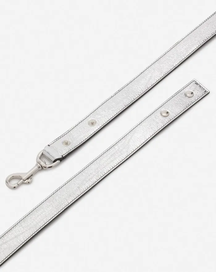 Women Lanvin Crossbody Bags and Shoulder Bags Squence By Lanvin Baguette Bag In Metallic Leather Silver