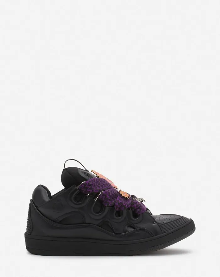 Women Lanvin Curb Lanvin X Future Curb 30 Leather Sneakers For Women Blackred