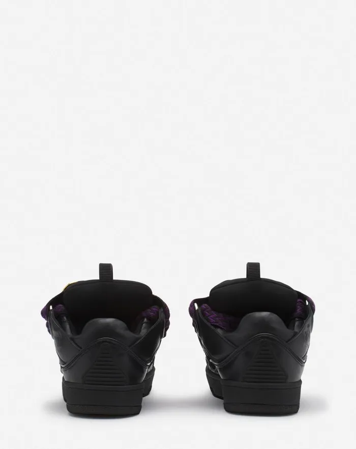 Women Lanvin Curb Lanvin X Future Curb 30 Leather Sneakers For Women Blackred