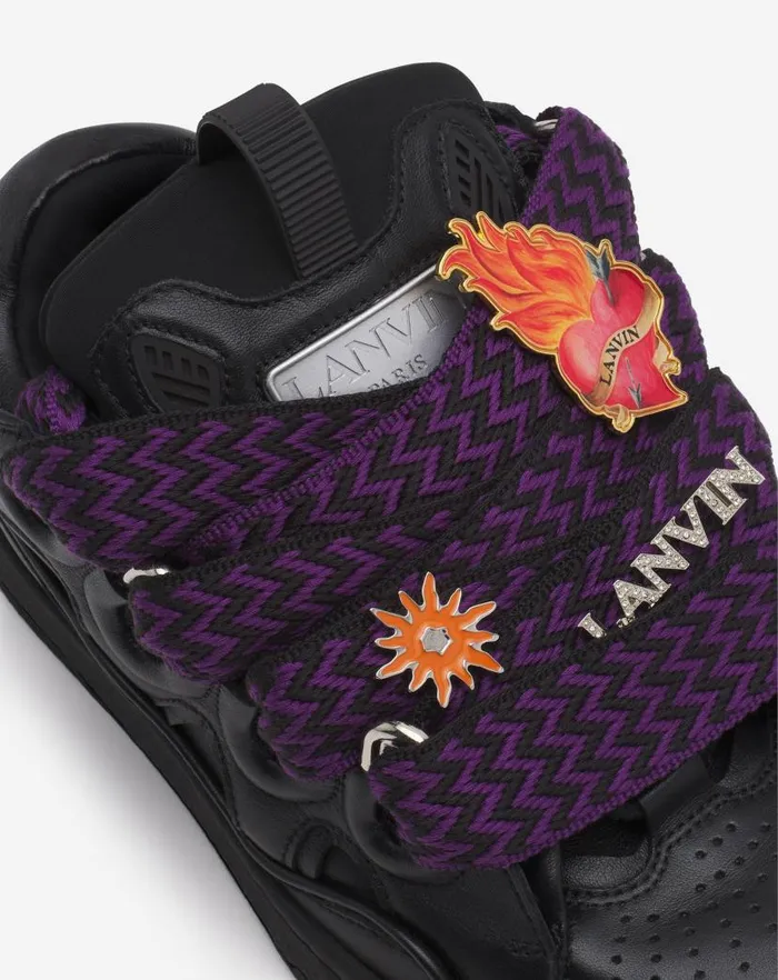 Women Lanvin Curb Lanvin X Future Curb 30 Leather Sneakers For Women Blackred