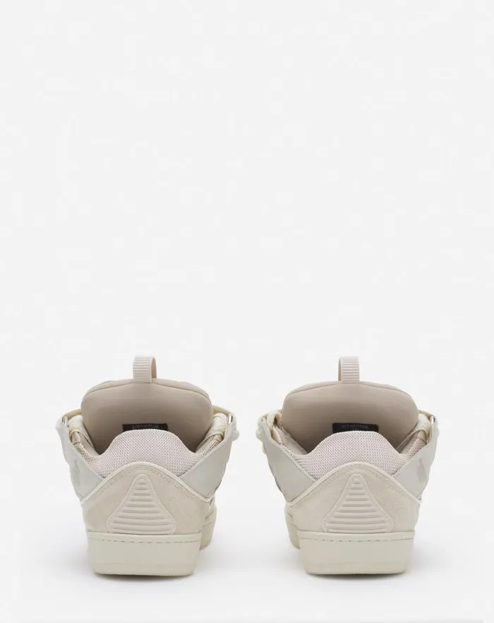 Women Lanvin Curb Leather Curb Sneakers Peach Women Lanvin Curb Leather Curb Sneakers Peach