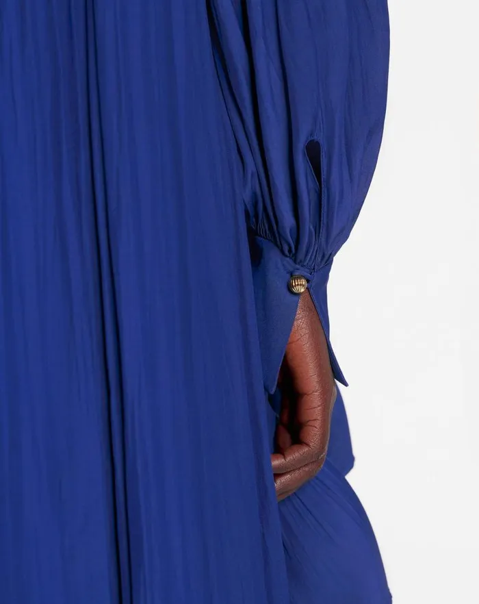 Women Lanvin Dresses Asymmetrical Charmeuse Dress Indigo