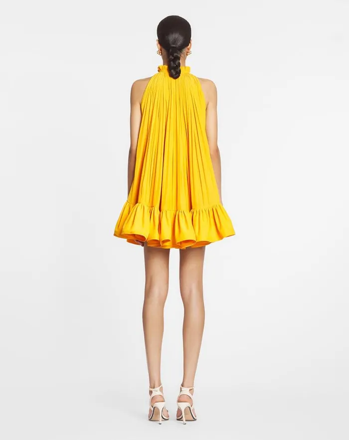 Women Lanvin Dresses Short Dress With Ruffles Sunflower