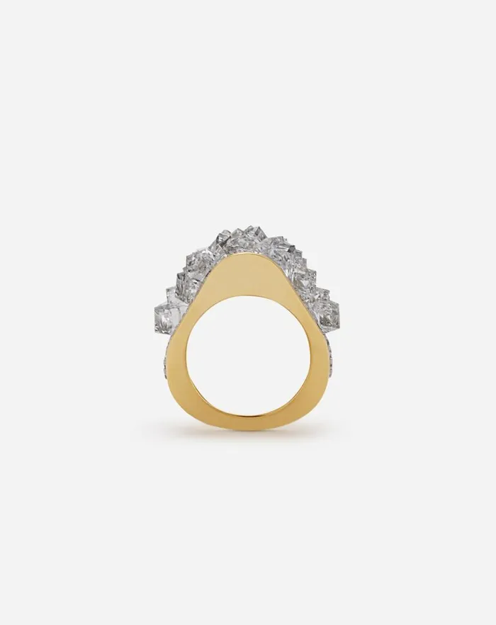 Women Lanvin Jewelry Frequence Ring Goldcrystal