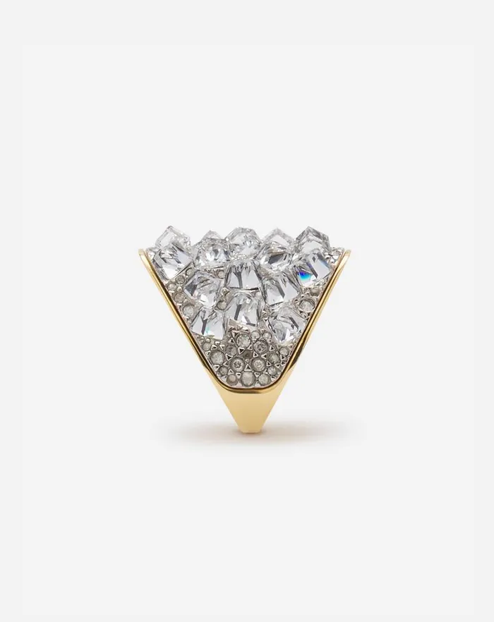 Women Lanvin Jewelry Frequence Ring Goldcrystal Women Lanvin Jewelry Frequence Ring Goldcrystal