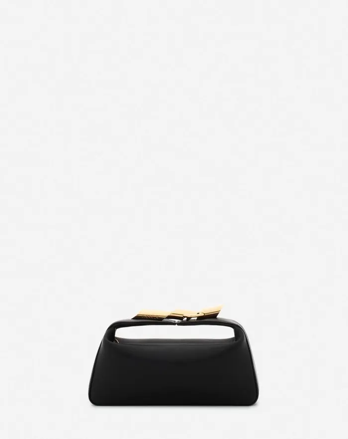 Women Lanvin Mini Bags and Clutches Haute Squence Leather Clutch Bag Black