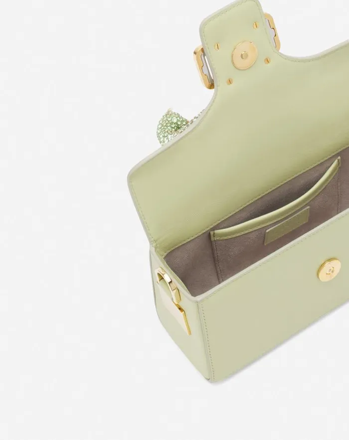 Women Lanvin Mini Bags and Clutches Nano Pencil Cat Bag In Leather And Rhinestones Almondvanilla Women Lanvin Mini Bags and Clutches Nano Pencil Cat Bag In Leather And Rhinestones Almondvanilla