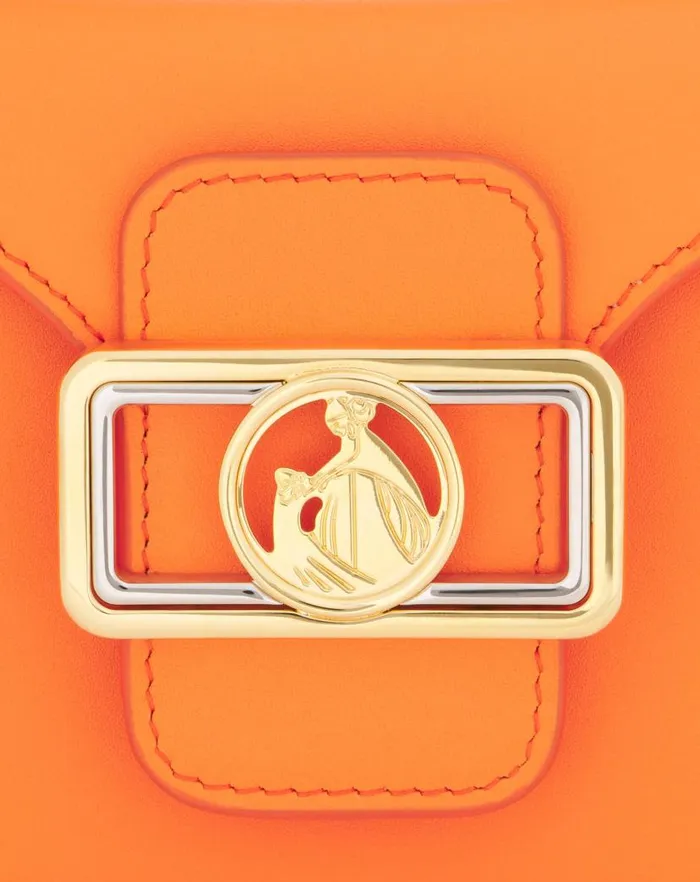 Women Lanvin Pencil Nano Pencil Cat Leather And Rhinestone Bag Bright Orange