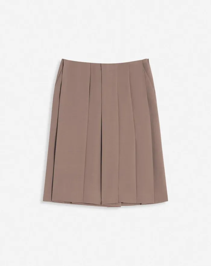 Women Lanvin Skirts and Shorts Pleated Culotte Marron Glace