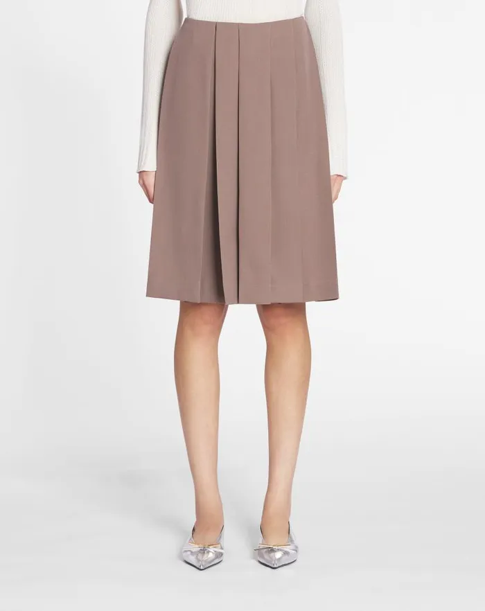 Women Lanvin Skirts and Shorts Pleated Culotte Marron Glace Women Lanvin Skirts and Shorts Pleated Culotte Marron Glace