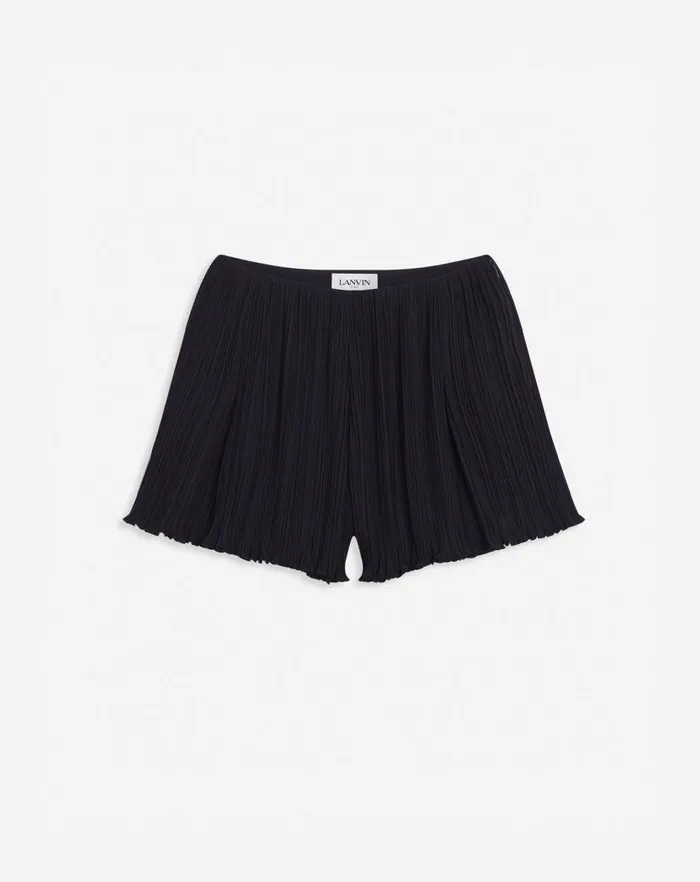 Women Lanvin Skirts and Shorts Pleated Shorts Black