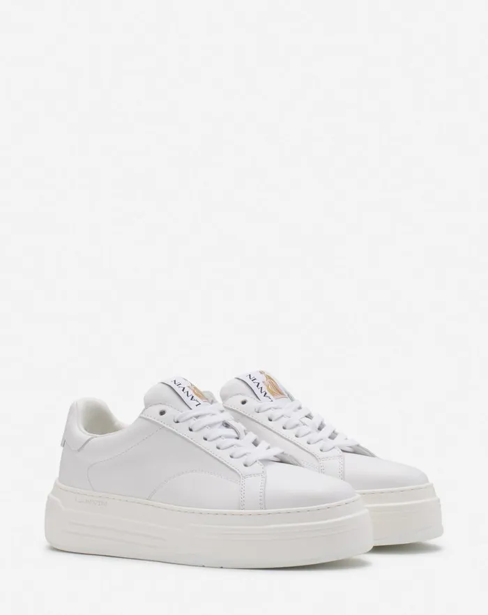 Women Lanvin Sneakers Ddb0 Leather Platform Sneakers Whitewhite Women Lanvin Sneakers Ddb0 Leather Platform Sneakers Whitewhite