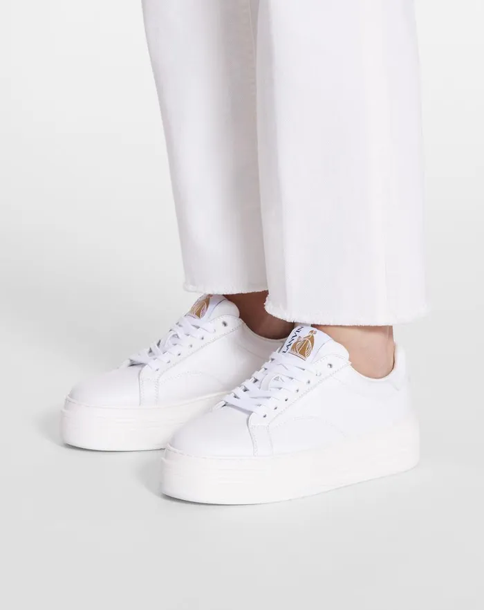 Women Lanvin Sneakers Ddb0 Leather Platform Sneakers Whitewhite Women Lanvin Sneakers Ddb0 Leather Platform Sneakers Whitewhite