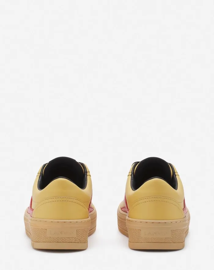 Women Lanvin Sneakers Lanvin X Future Leather Cash Sneakers For Women Bright Yellowred Women Lanvin Sneakers Lanvin X Future Leather Cash Sneakers For Women Bright Yellowred