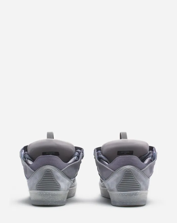 Women Lanvin Sneakers Leather Curb Sneakers Light Grey
