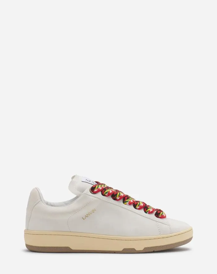 Women Lanvin Sneakers Suede Lite Curb Sneakers White