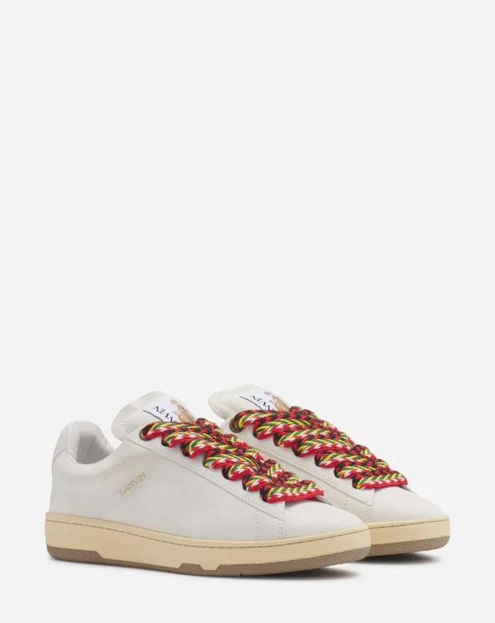 Women Lanvin Sneakers Suede Lite Curb Sneakers White