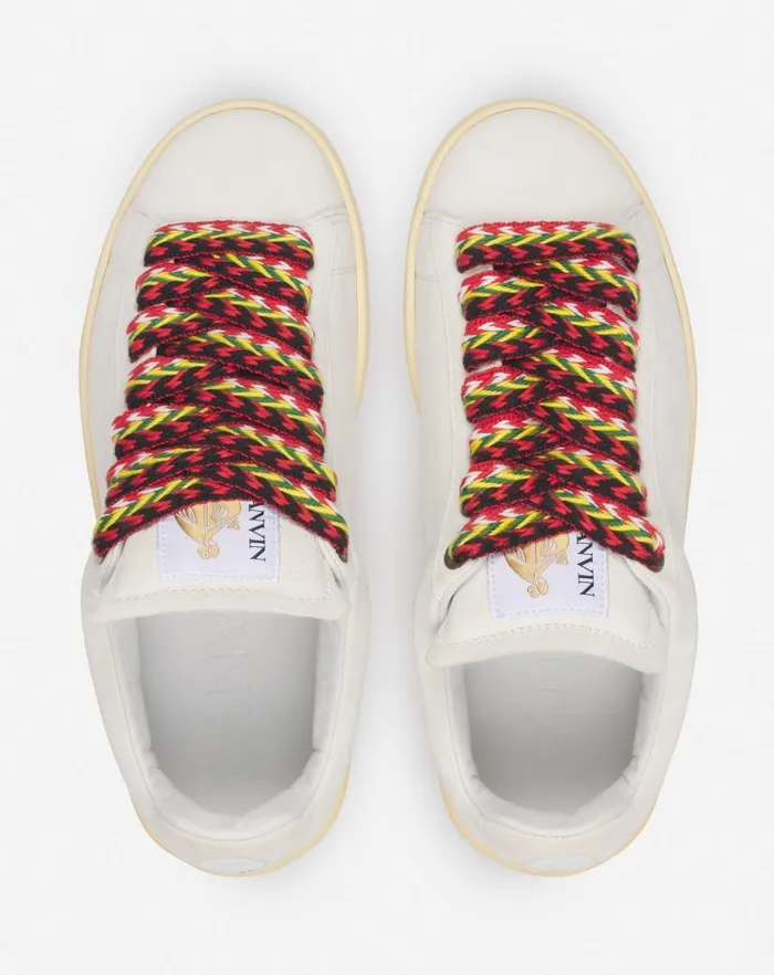 Women Lanvin Sneakers Suede Lite Curb Sneakers White