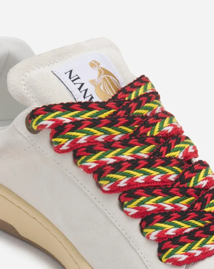 Women Lanvin Sneakers Suede Lite Curb Sneakers White