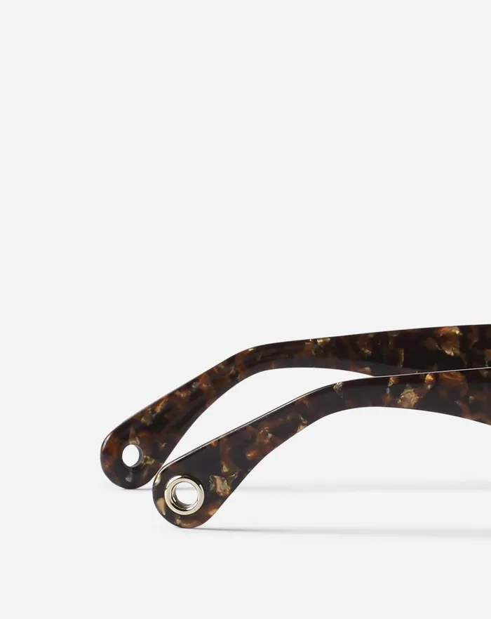 Women Lanvin Sunglasses Lanvin Logo Sunglasses Goldbrown